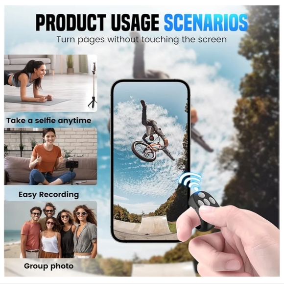 Multifunctional Mobile Remote Control Ring For IOS & Android - Picture 7 of 9